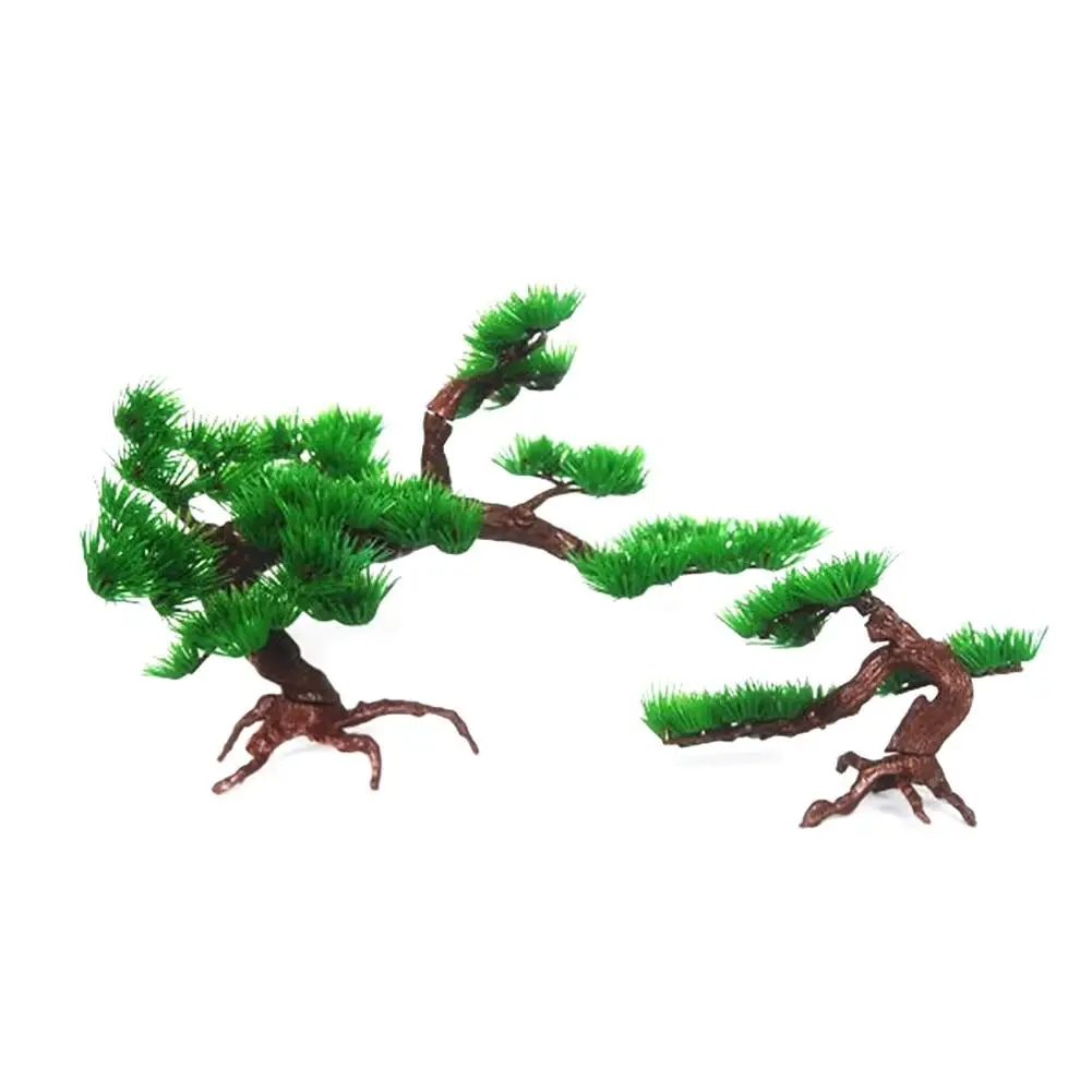 

Adeeing Aquarium Artificial Plastic Vivid Pine Tree Plant Fish Tank Ornament Decoration