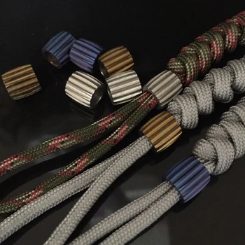 

C81 Titanium Alloy Bead Umbrella Rope Pendant Round Section Knife Outdoor EDC Pocket Tool Pendant Sparta Knife Beads