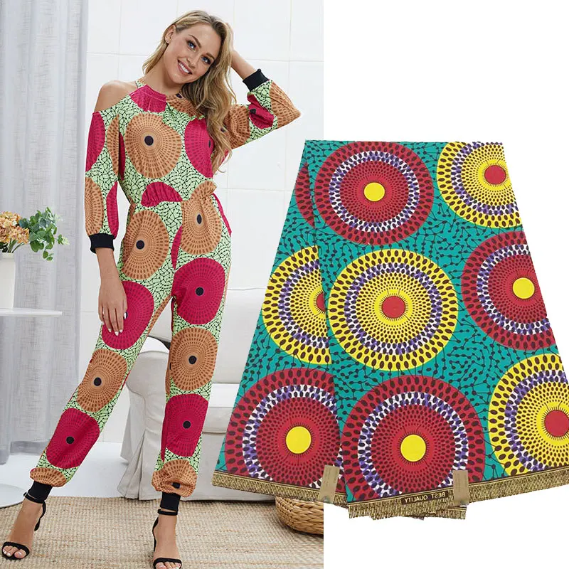 

High Quality African Java Wax Fabric for Dress, 2019 African Printed Ankara Holland Wax Cotton Nigerian Fabrics Cloth A0003