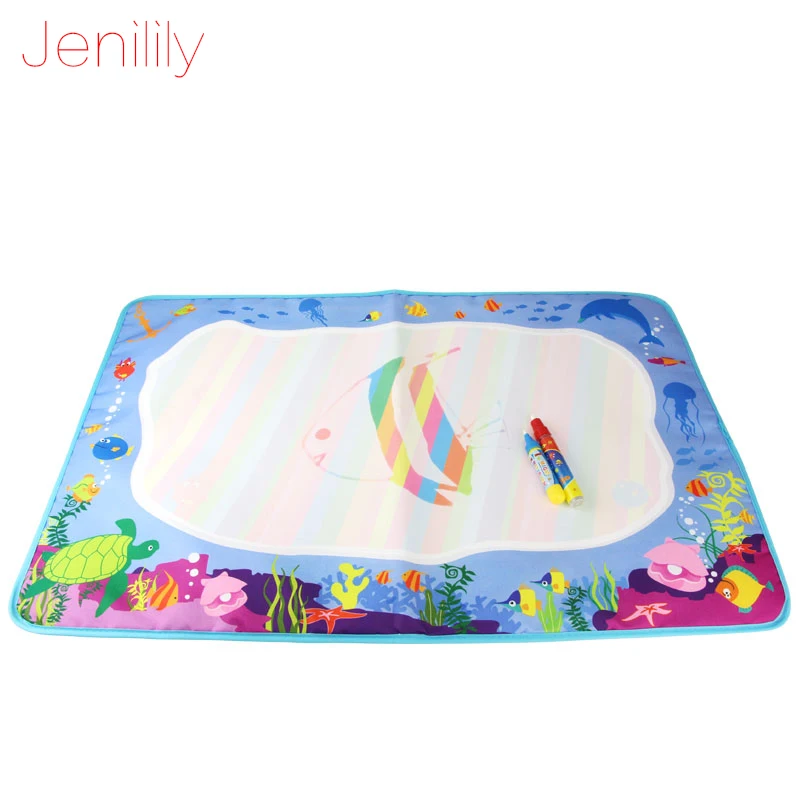 

Jenilily 74x49CM Non-toxic Drawing Board Water Drawing Mat With 2 Magic Pen Board Painting and Writing Doodle for Baby Kids