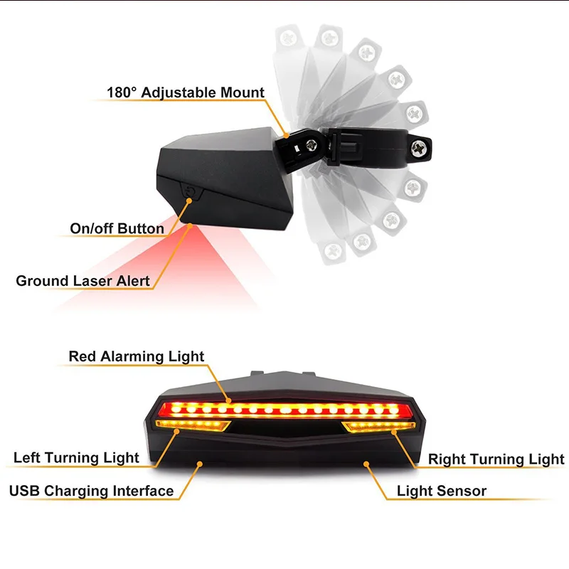 Clearance Jueshuai ebike Light USB Rechargeable Bicycle Rear Lamp Turn Signal USB Rechargeable Taillight MTB Mountain Bike Running lampe 3 Clearance Jueshuai ebike Light USB Rechargeable Bicycle Rear Lamp Turn Signal USB Rechargeable Taillight MTB Mountain Bike Running lampe 3