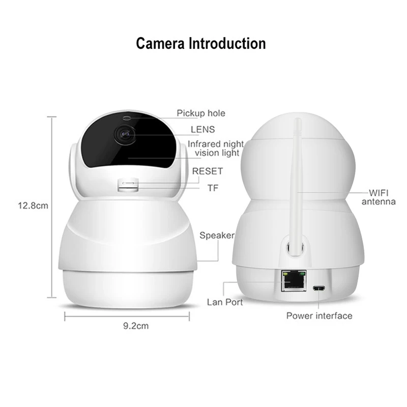 CCTV Wifi Full HD 1080 p домашняя IP камера безопасности Беспроводная двухсторонняя аудио