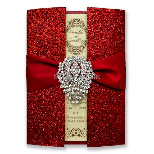 Luxury Shiny Red Wedding Invitation Cards.jpg