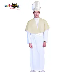Костюмы на Хэллоуин для мужчин белый папа костюм комбинезон шляпа пояс 3 предмета в комплекте новые дешевые костюмы для взрослых Косплей
