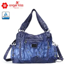 Высокое качество, много карманов из искусственной кожи, сумки через плечо для женщин, стильные дорожные сумки через плечо для покупок, женские сумки