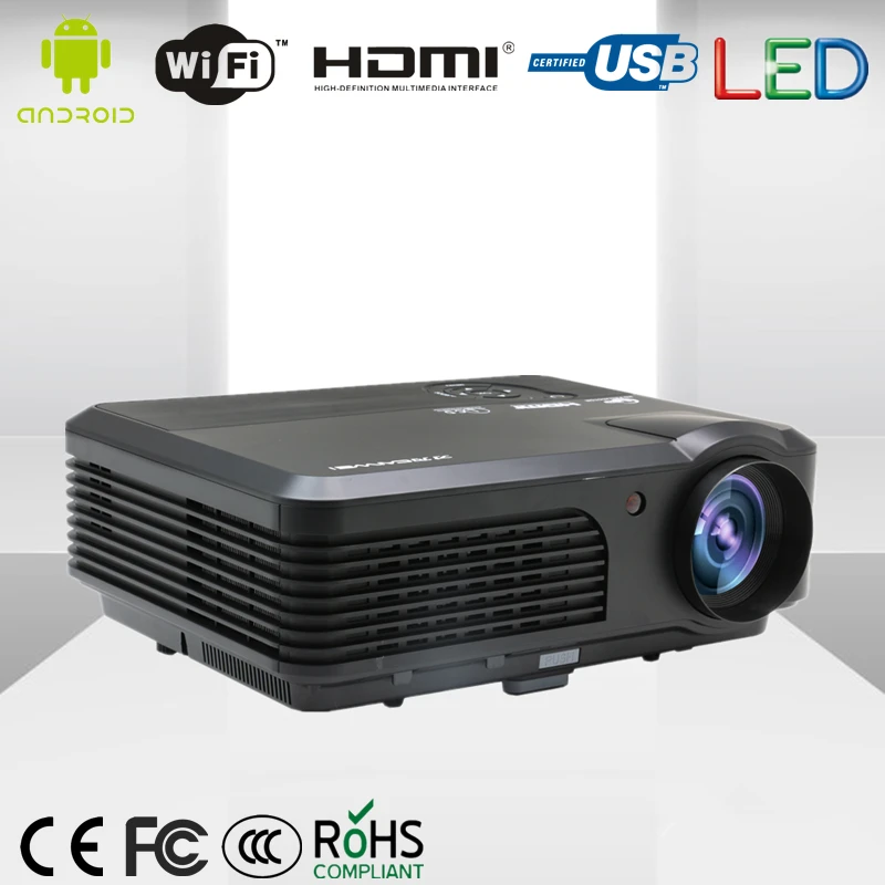CAIWEI Indoor Outdoor LCD Projector 1080P Digital HDMI LED Projector WIFI Wireless Home Theater