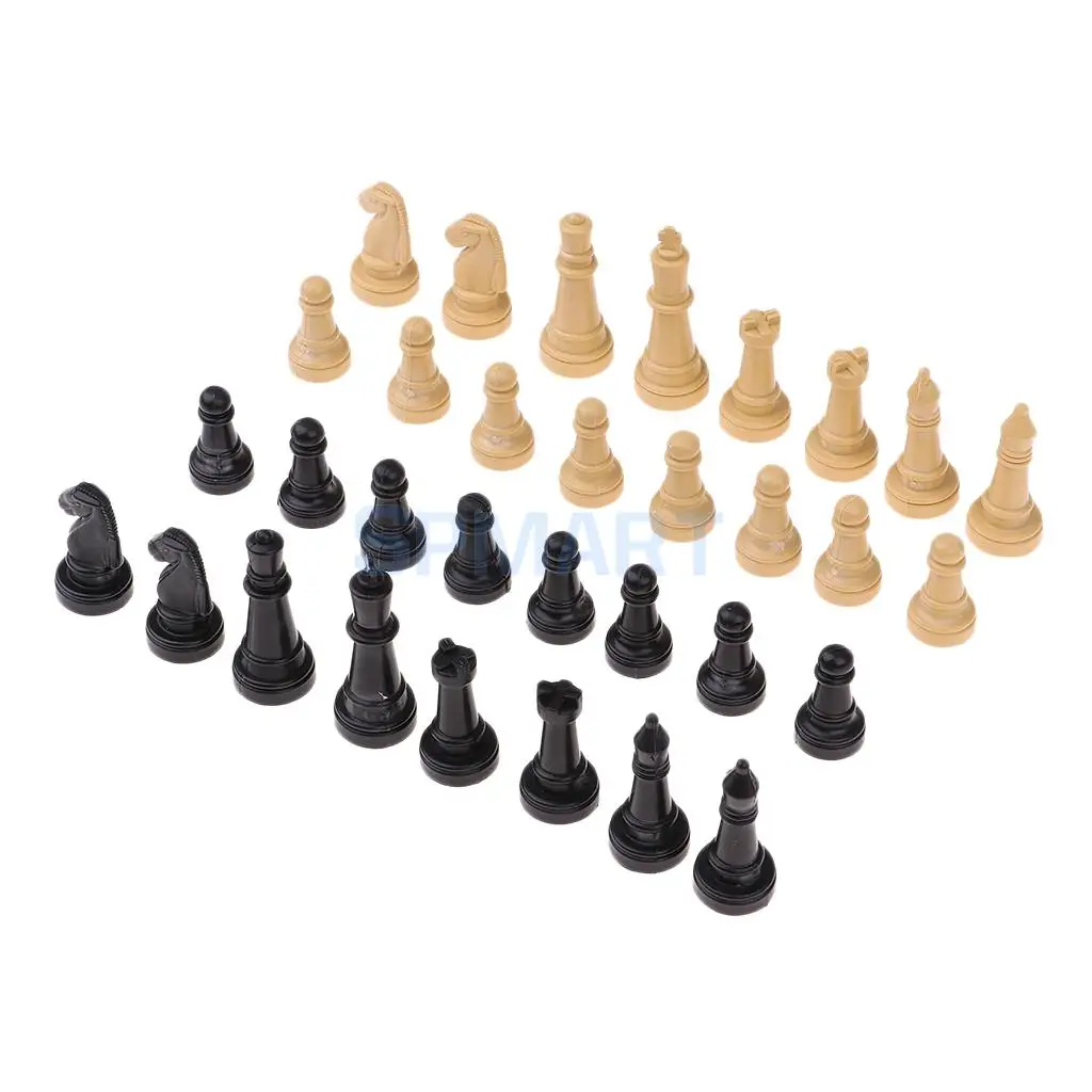 32Pcs/Lot 2'' Plastic Chess Pieces Only Board Game Checker Pawns Accessories Kids Children Adult Party Toys