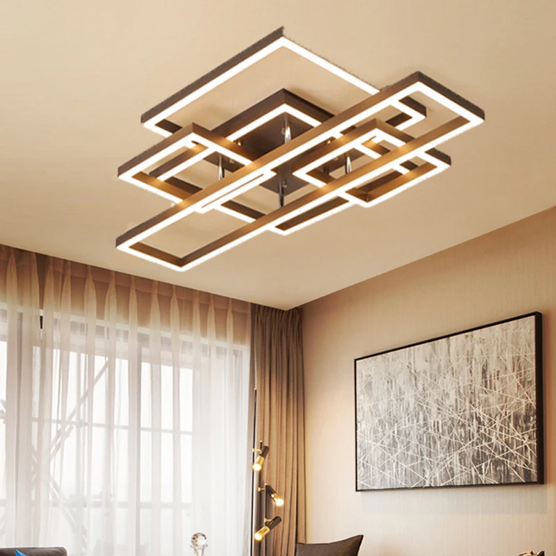 

Nordic led lamps modern minimalist creative personality geometric box bedroom room lamp living room ceiling lamp
