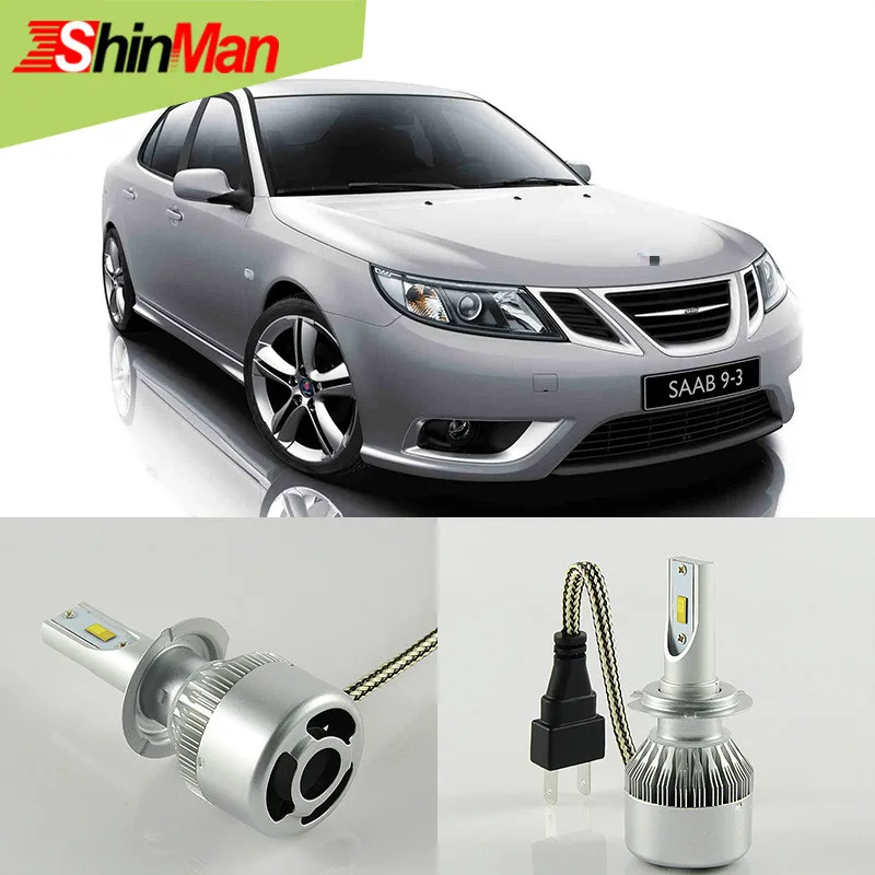 

ShinMan C6F-H7 LED Headlight 36W/3800LM Auto Car Headlight Lamps For Saab 9-3 2.0T Sedan Headlamp Bulb - H7 12-volt, High Beam