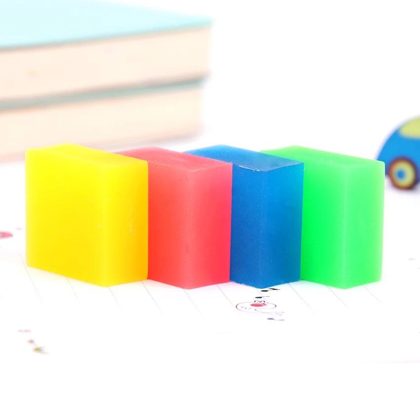 

1PC Mini Positive Square Eraser Candy Color Stationery Kawaii Pencil High Quality Eraser Stationery School Office Supplies