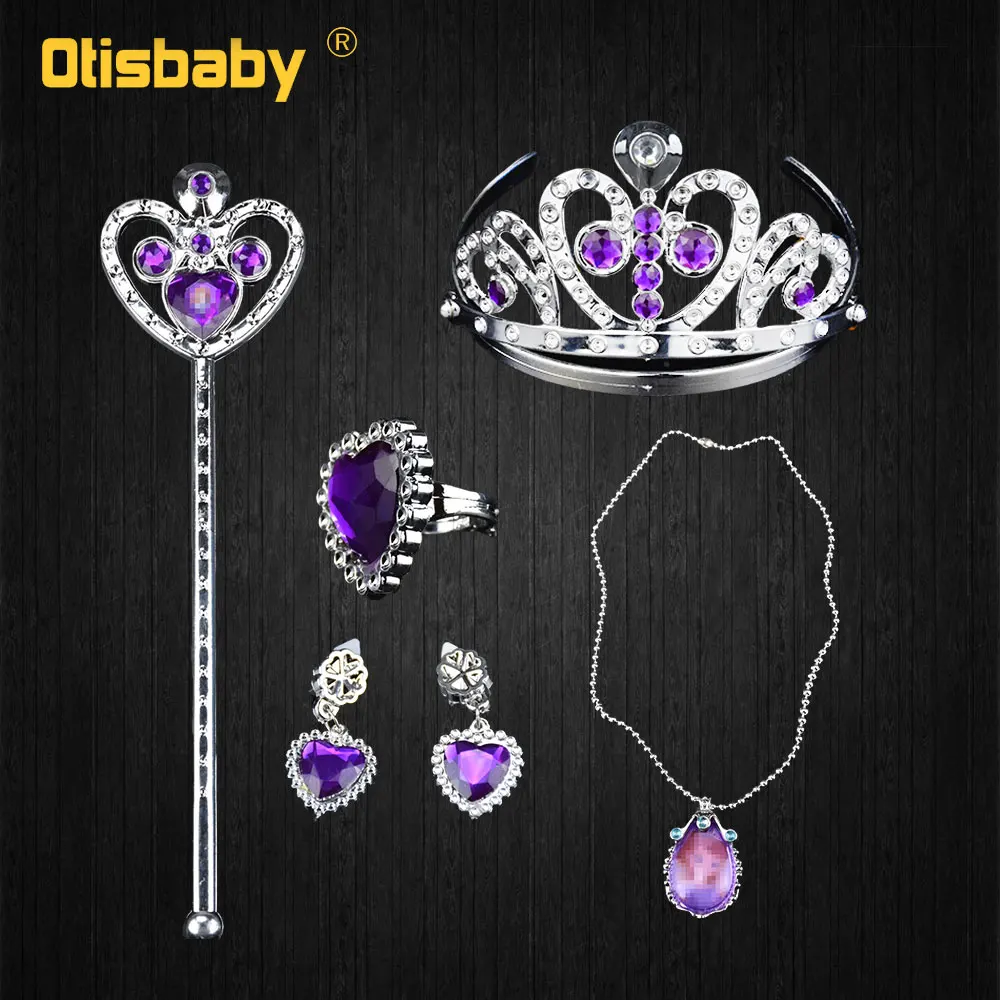 Sofia Jewelry Летние платья принцессы Софии для девочек, фиолетовое длинное платье-пачка Софии, бальное платье с цветами для детей, праздничная одежда на Хэллоуин - Цвет: Sofia Jewelry