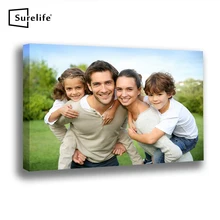 Персонализированные фото на холсте Живопись DIY натуральный твердый сосновая рама постер и принт настенные художественные картины Домашний декор с рамкой