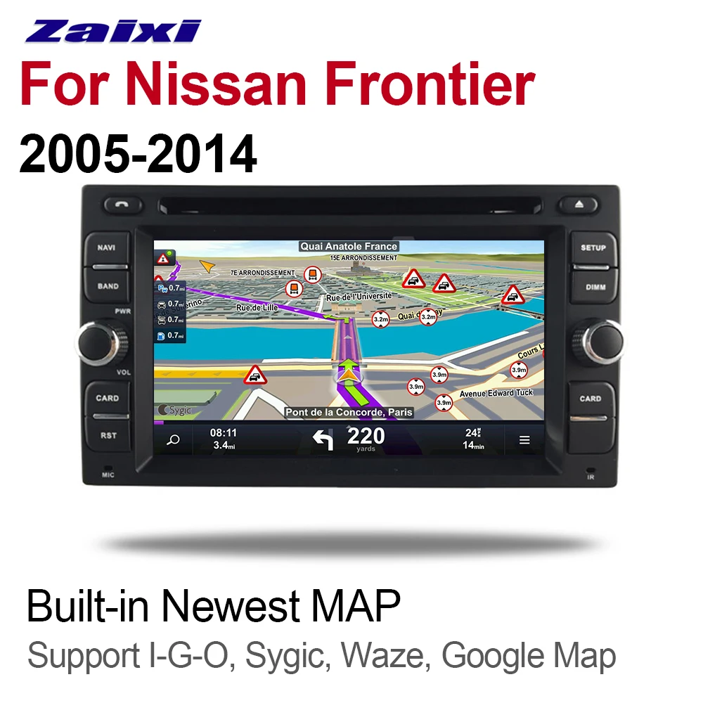 Excellent ZaiXi For Nissan Frontier 2005~2014 DIN Car Android 9 GPS Naviation Multimedia system Bluetooth Radio Amplifier WiFI HD 1