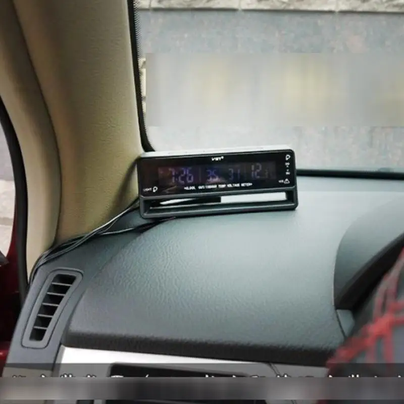 3 in 1 LCD Dislay Car Digital Thermometer Voltmeter Monitor Clock Thermometer Battery Voltage Temperature Monitor Meter 3 in 1 LCD Dislay Car Digital Thermometer Voltmeter Monitor Clock Thermometer Battery Voltage Temperature Monitor Meter