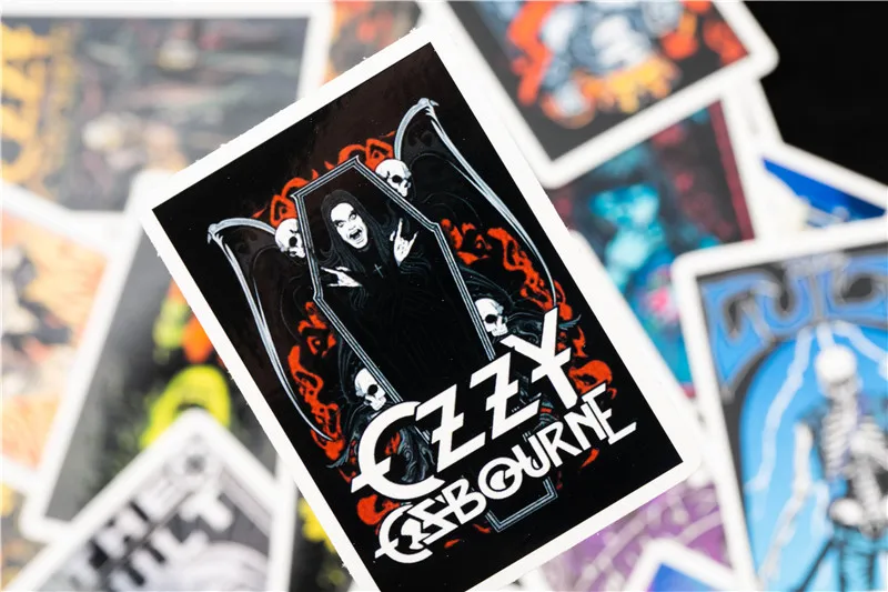 32PCS Mixed Cool Gothic Terror Skull Sticker Graffiti JDM Stickers to DIY Guitar Motorcycle Laptop Luggage Skateboard stickers (17)