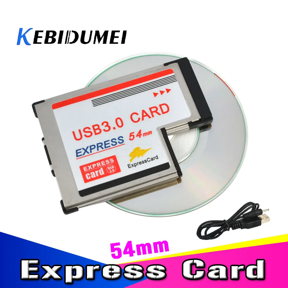 Двойной адаптер USB 3 0 PCI Express для карт kebidumei концентратор 54 мм разъем ExpressCard PCMCIA