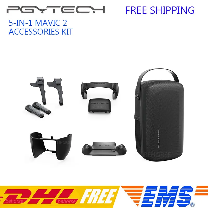 

5-in-1 PGYTECH DJI MAVIC 2 Pro/Zoom Accessories Kit Storage Case Bag landing Gear Leg Controller Holder Gimbal Cover Protector
