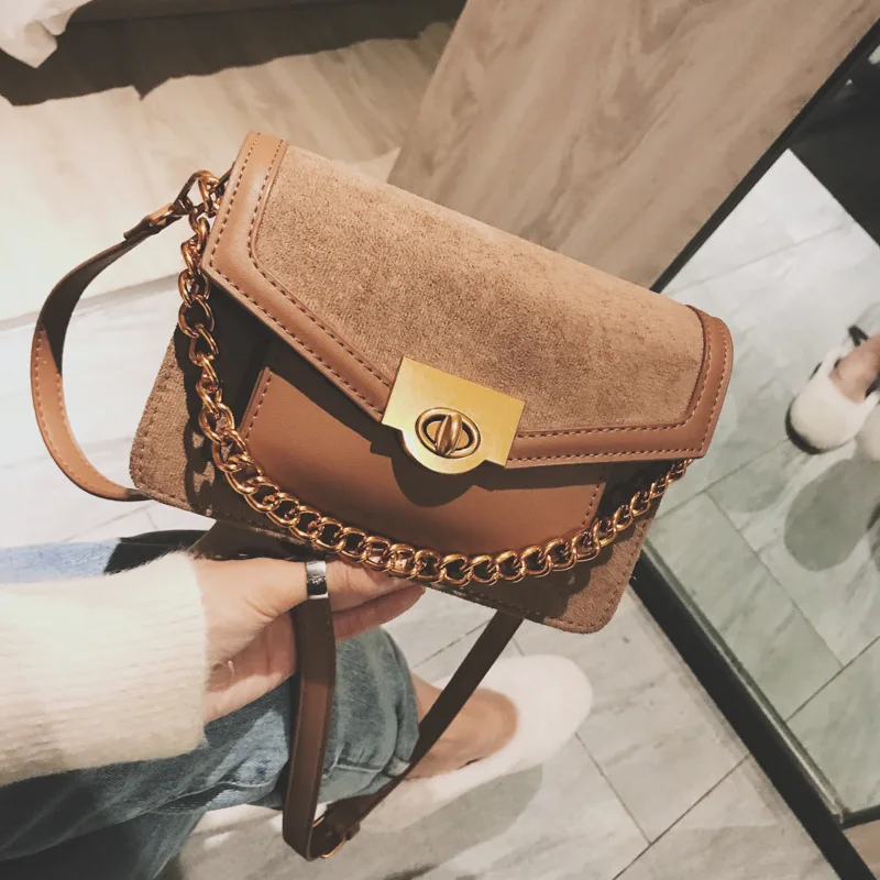 

Small bag female new designer square bags famous brand women bags 2019 chain chic fashion wild small shoulder bag tide bolsa