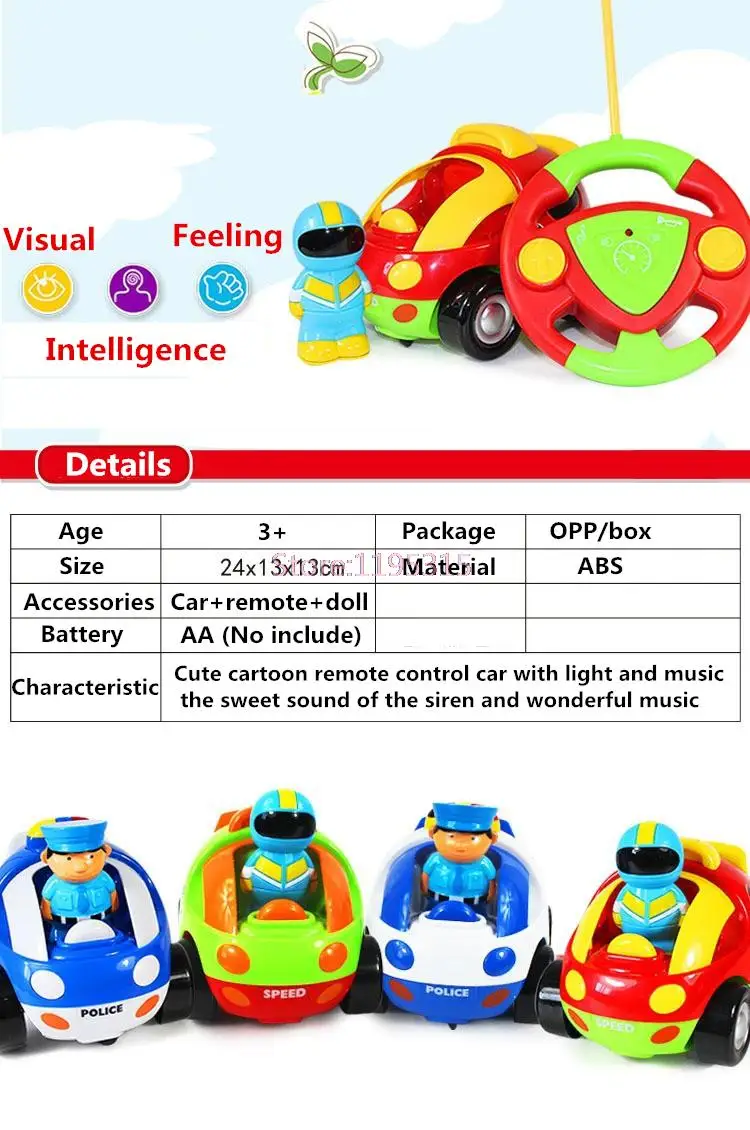 Kartun Anak RC Mobil Polisi Robocar Poli Cahaya Mini Mobil Balap