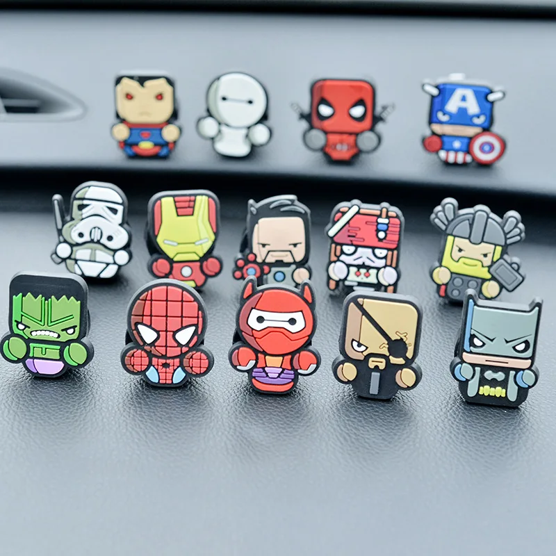 Car Vent Perfume Clip Marvel Avengers Heros Figure Cute Air Freshener Decoration Auto Interior Accessories Car-Styling