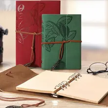 A6 ретро в кожаном переплете блокнот для путевых заметок блокнот ручной работы в винтажном стиле журнал дневник с отрывными листами журнал, блокнот