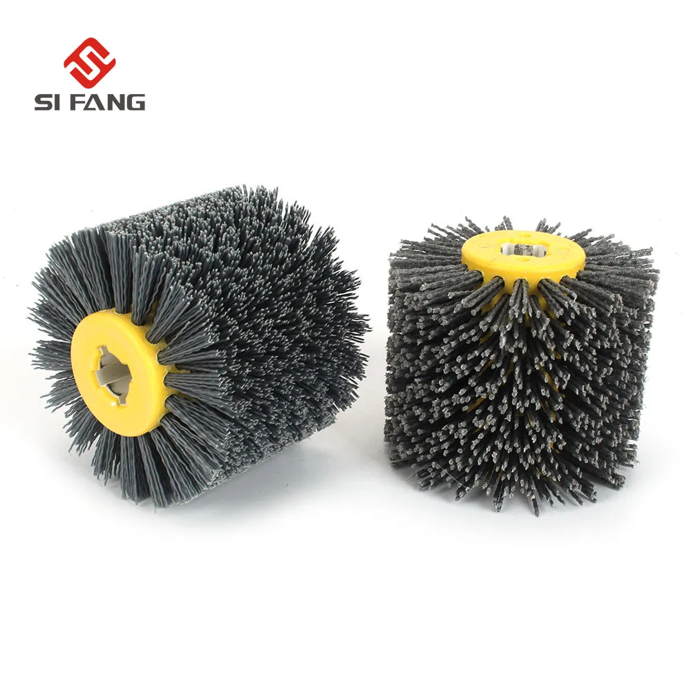 

Deburring Abrasive Wire Drawing Round Brush Head Polishing Grinding Buffer Wheel Nylon Burnishing Wheel Brush for wood working