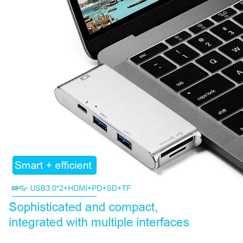 Basix USB C концентратор двойной тип C для Мульти USB 3,0 HDMI для MacBook Pro адаптер Thunderbolt 3 док-станция USB-C 3,1 сплиттер порт USB-C концентратор