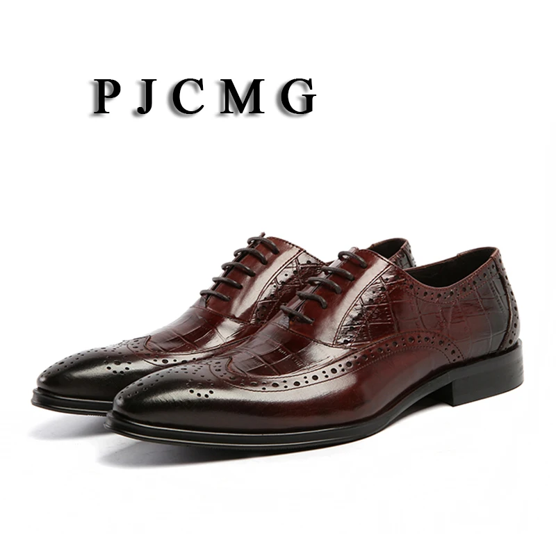 Cuero Hombres Lace Genuino Oxfords Boda Nueva Negocios Mens Negro red rojo Zapatos Formal Pjcmg Estrecha Black De Punta up qPROBS