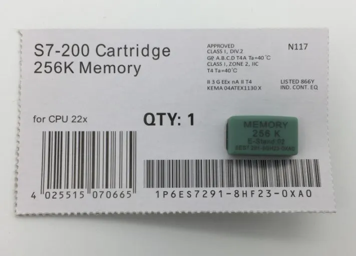 New 6ES7291-8GH23-0XA0 Cartridge 256K Memory for Siemens S7-200 CPU 22X