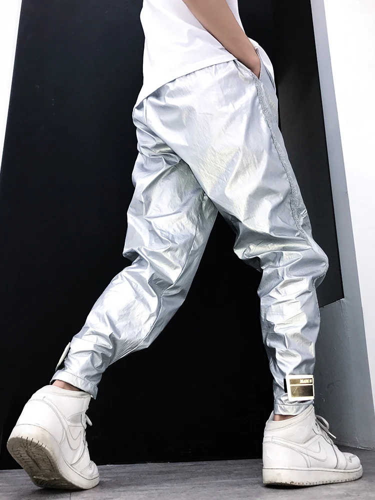 baggy silver pants