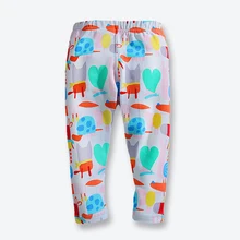 Новинка; осенние длинные узкие детские леггинсы с забавным принтом; повседневные леггинсы для девочек; капри; брендовые качественные хлопковые леггинсы для маленьких детей от 1 до 6 лет