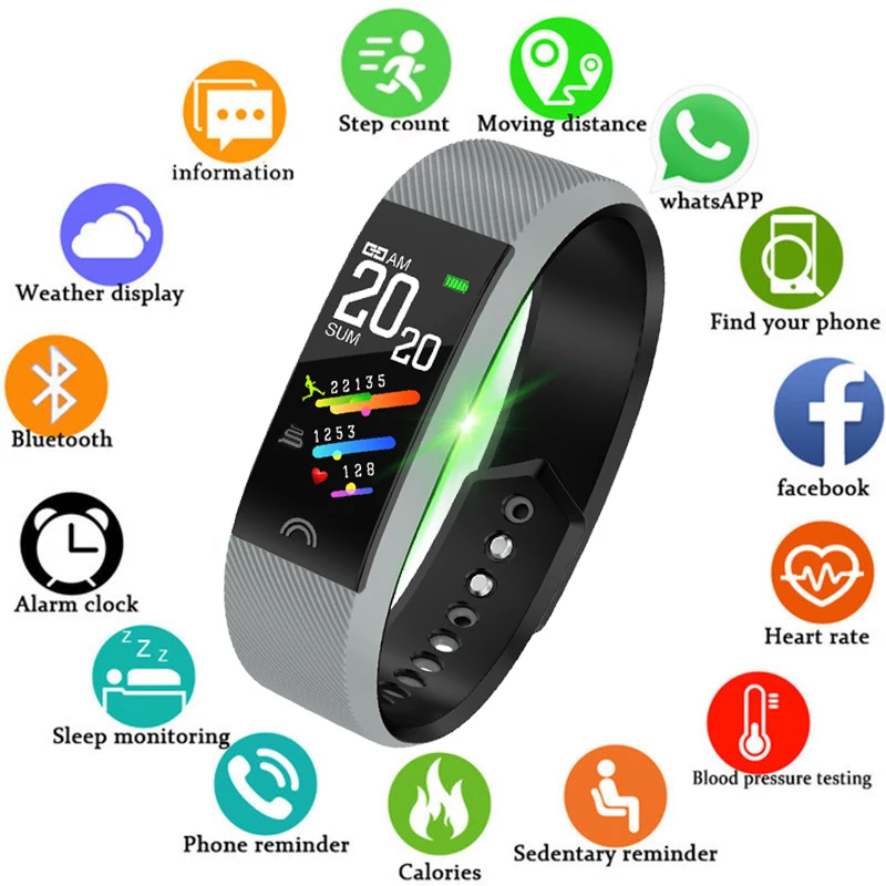 

WISHDOIT 2019 New Sport Smart Watch Heart Rate Monitor Pedometer Waterproof Fitness Tracker Bluetooth Watch Band For Android IOS
