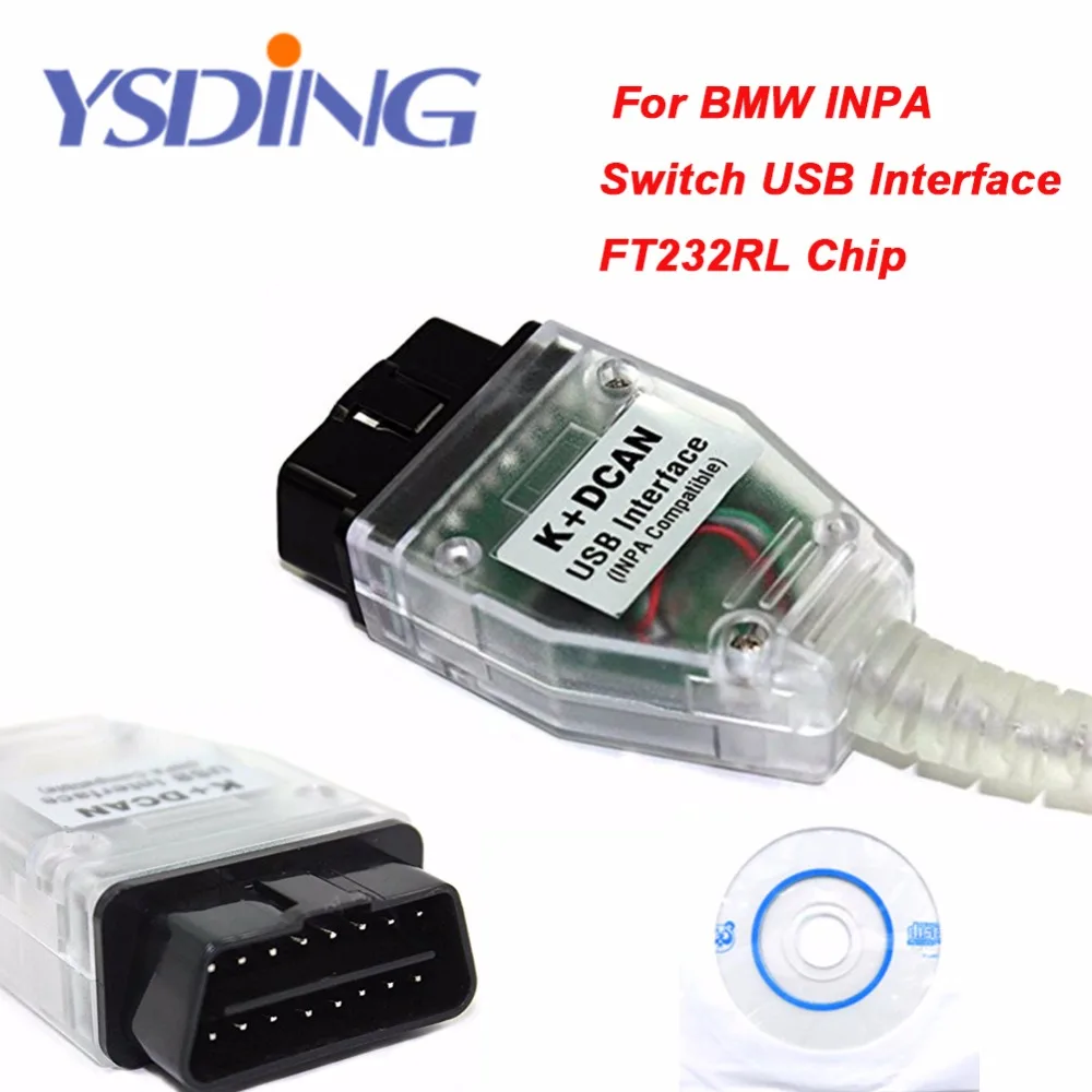 Для BMW INPA K + может K может INPA с FT232RL чип для BMW INPA K DCAN USB Интерфейс кабель инструмент диагностики для BMW K может Inpa