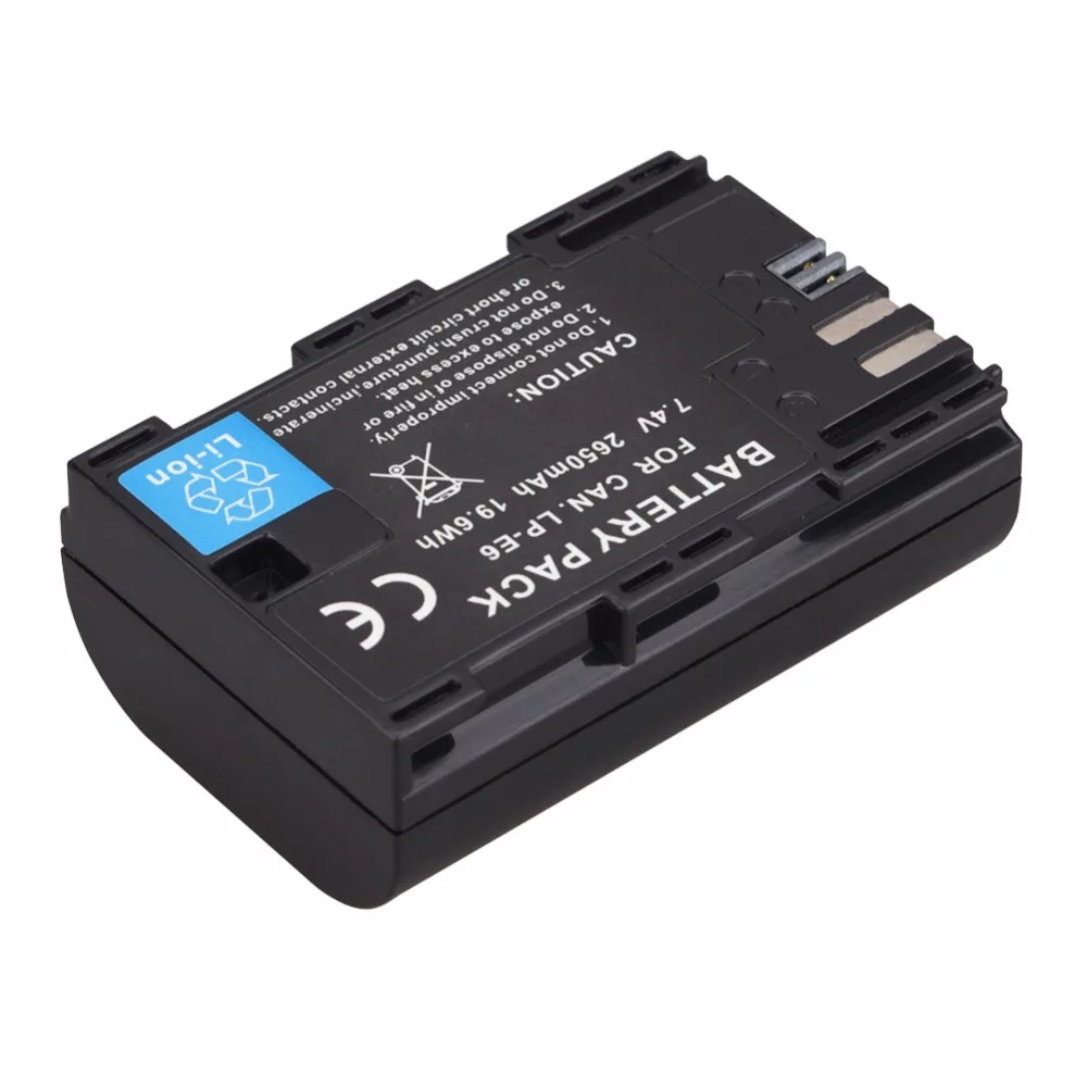 2019 LP-E6 2650 mAh 7,2 V цифровой Замена Камера Батарея для Canon EOS 5D Mark II 2 III 3 6D 7D 60D 60Da 70D 80D DSLR EOS 5DS