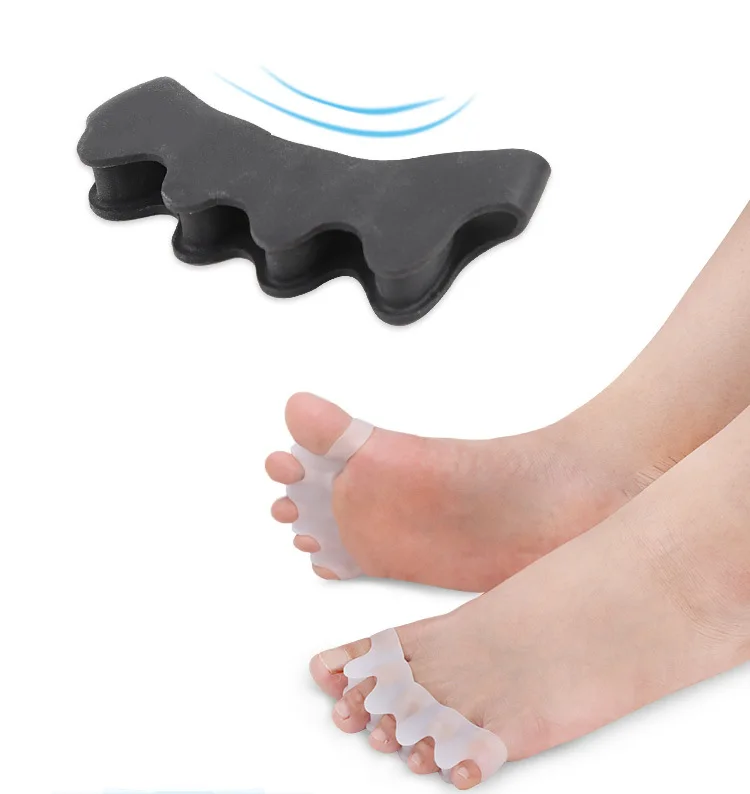 Toe separators toe corrector toe spreader finger toe separator toe protectors 2Pcs/set Silicone Finger Toe Protector Toe Separators Stretchers Straightener Bunion Protector for Foot Care 5 Colors