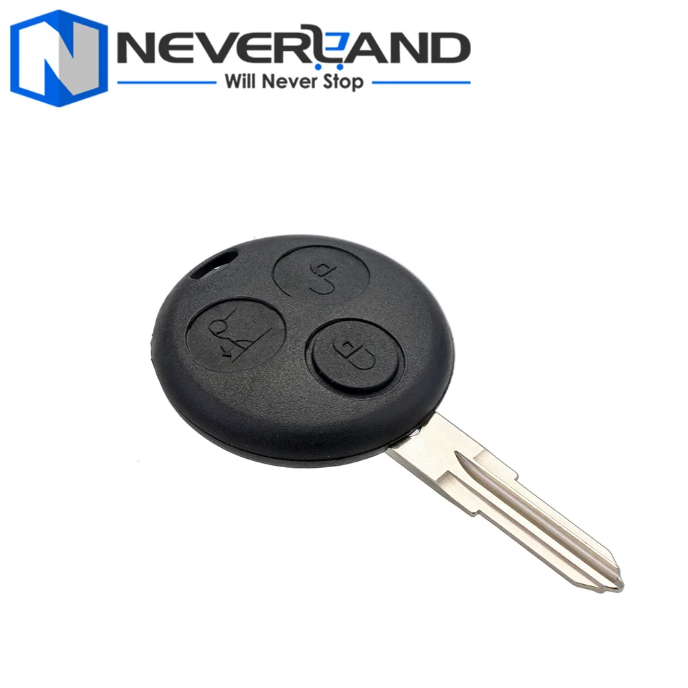 

New 3 Button Uncut Blade Remote Car Key Fob Case Shell for Mercedes Benz Smart For Two 450 Free Shipping D20