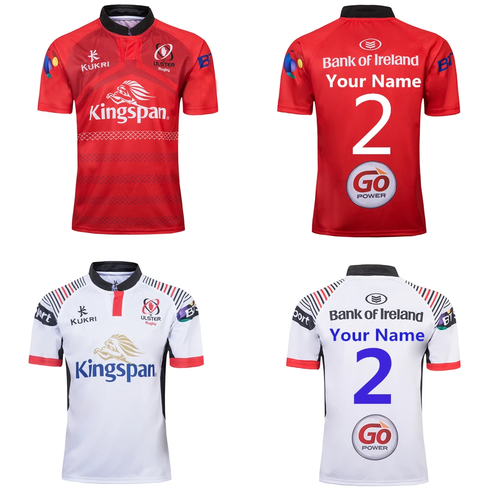 مخصص اسم و لكم رقم 2019 ulster قميص كرة قدم أمريكية مصنوع من الصوف المنزل بعيدا kukri قميص ULSTER الوطني فريق الدوري تي شيرتات جيرسي S-3XL