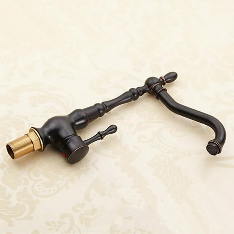 Oil Rubbed Bronze Swivel Single Handle Bathroom Kitchen Sink Vessel Lavatory Faucet  Mixer Tap asf098