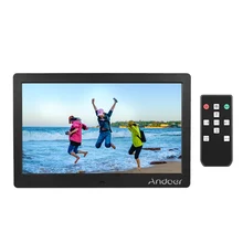 Andoer 10-дюймовый экран с матрицей Ips фоторамка цифровая дистанционное управление; Электроника альбом 1024*600 с часами/Будильник/календарь/Mp3 Mp4