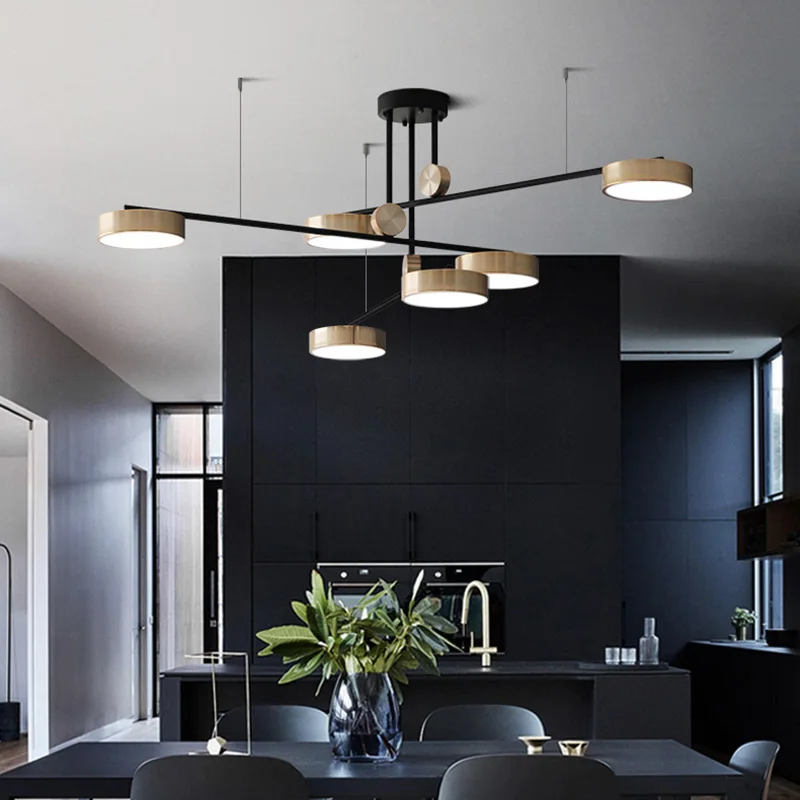 

Post-modern Luxury LED Pendant Lights For Living Room Lamp Minimalist Atmosphere Hotel Villa Rotating Pendant Lamp