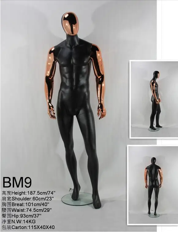 Wholesale 5style Men and women plating matte black model props window