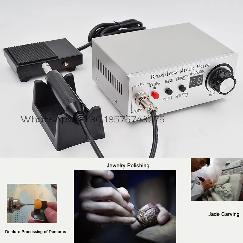 

50,000 RPM Brushless Dental Micromotor portable Polishing machine with lab handpiece micro motor Powerful grinding machine