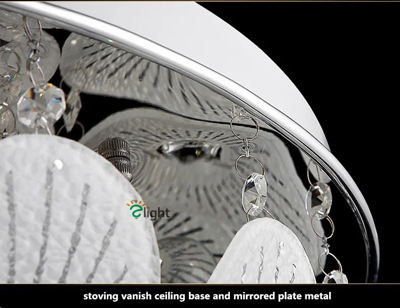 Современный фойе светодиодные светильники потолочные Роскошный блеск De K9 кристалл потолочный светильник Plate Chrome Сталь Diamond Стекло светодиодное освещение