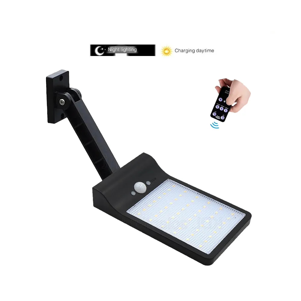 

remote control rotate bracket solar street light Outdoor Street Waterproof Wall Lights 48 LED Remote Controller Wireles Solar Po