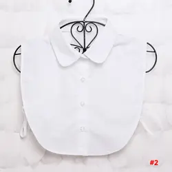 Для женщин Твердые воротник рубашки хлопок кружево Ложные белый и черный блузка воротники Винтаж Съемная одежда интимные аксессуары
