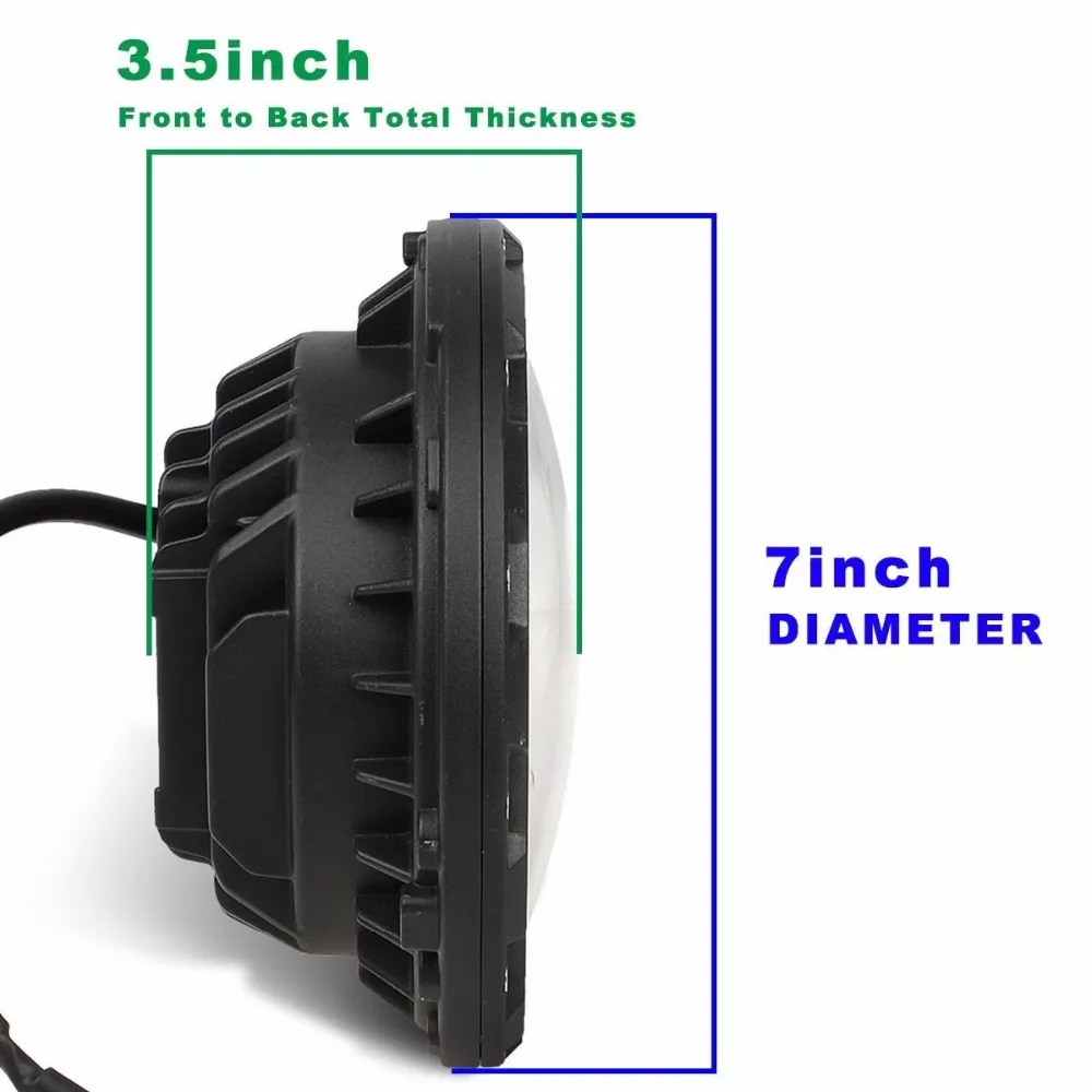 Продукт высокого ближнего света круглый 60 Вт 7 дюймов светодио дный фара полный Halo Wrangler JK TJ LJ