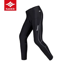 Santic Светоотражающие штаны для велоспорта Pro 4D Мягкие штаны для горного велосипеда мужские зимние теплые длинные брюки для спорта на открытом воздухе