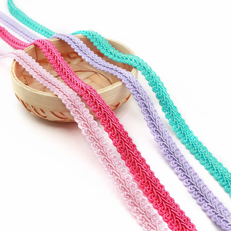 5Meter 12mm Curve Cotton Lace Trim Centipede Braided Ribbon Fabric Handmade DIY Clothes Sewing Supplies Craft Accessories