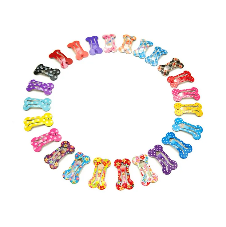 100PC/Lot Bone Shape Mini Dog Hair Clips Dog Cat Hairpin Pet Grooming Accessoriesin Dog