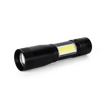 

SKYWOLFEYE Zoomable Mini Portable Q5+COB LED Flashlight 4 Mode 800LM Powerful Torch Lamp Hunting Camping Penlight Light Use AA/1